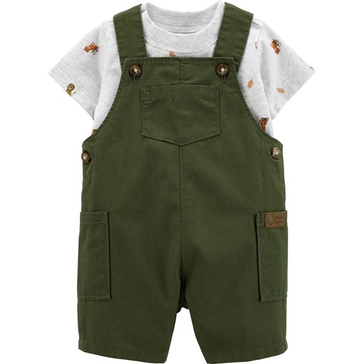 Odzież dla niemowląt Carter's zielona bawełniana 