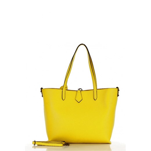 Torebka shopper XXL glamour tropikalny Marco Mazzini 394F Yellow