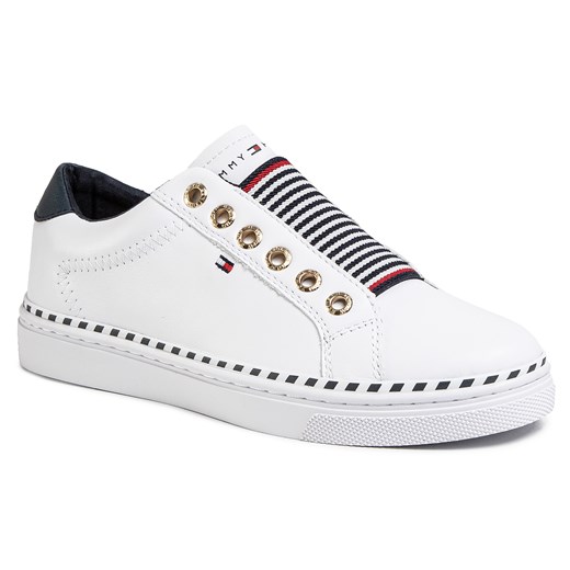 Sneakersy TOMMY HILFIGER - Tommy Elastic Cty Sneaker FW0FW04783 White YBS