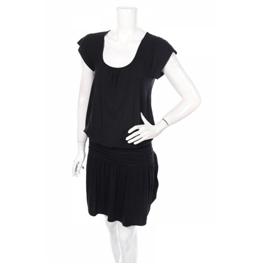 Sukienka Design History czarna dzienna z okrągłym dekoltem casual z krótkim rękawem 