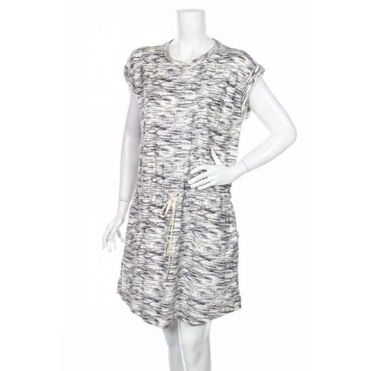 Sukienka Lou & Grey na co dzień z krótkim rękawem szara casual z okrągłym dekoltem mini