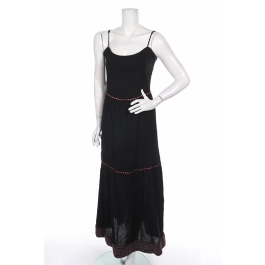 Esmara By Heidi Klum sukienka prosta maxi czarna z okrągłym dekoltem na karnawał na ramiączkach 