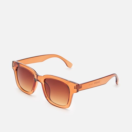 Cropp - Okulary przeciwsłoneczne z barwioną oprawką - Pomarańczowy Cropp  One Size 