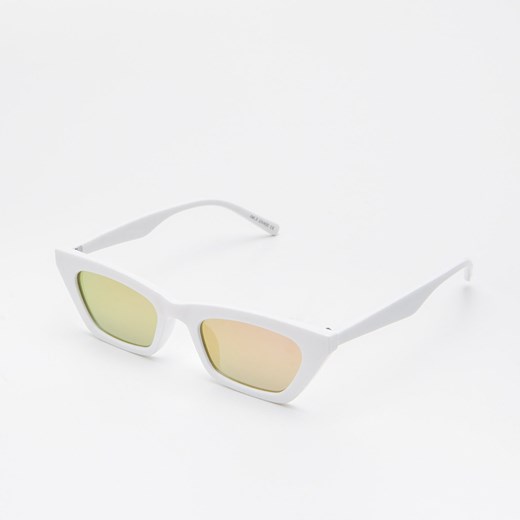 Cropp - Okulary przeciwsłoneczne - Biały Cropp  One Size 