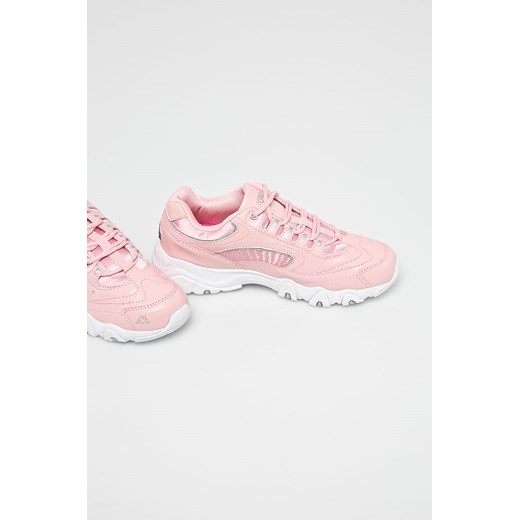Kappa buty sportowe damskie do biegania różowe wiązane w kwiaty płaskie 
