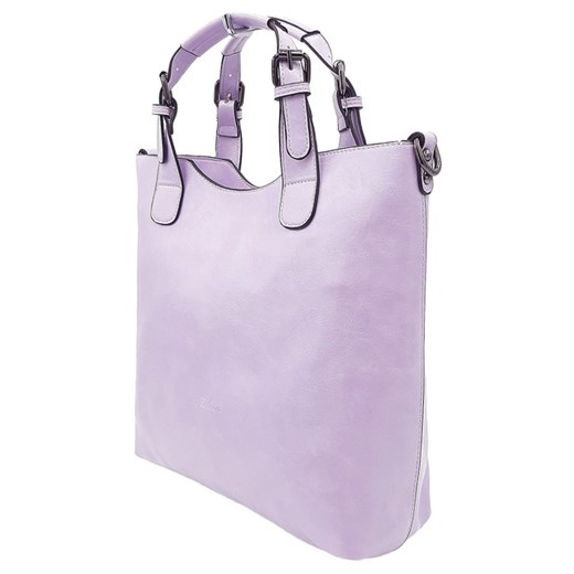Shopper bag bez dodatków fioletowa 