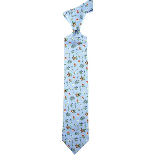 Niebieski krawat Battistoni 