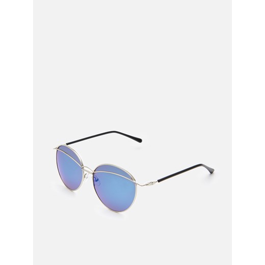 Cropp - Okulary przeciwsłoneczne z barwionym szkłem - Niebieski Cropp   
