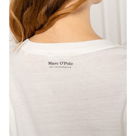 Bluzka damska Marc O'Polo biała z okrągłym dekoltem 