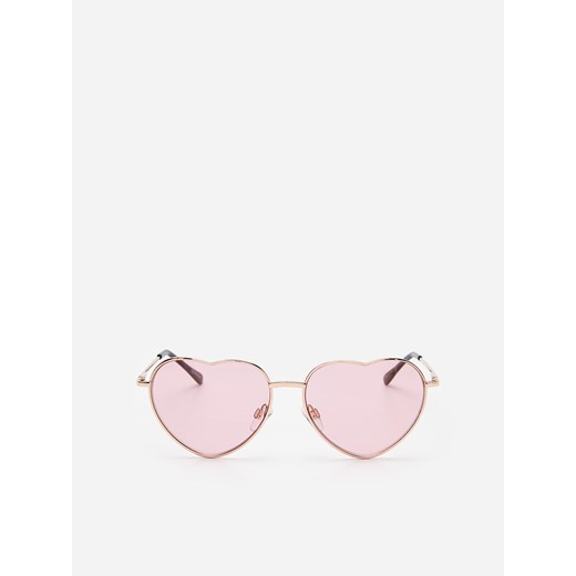 House - Okulary przeciwsłoneczne w kształcie serca - Różowy House   