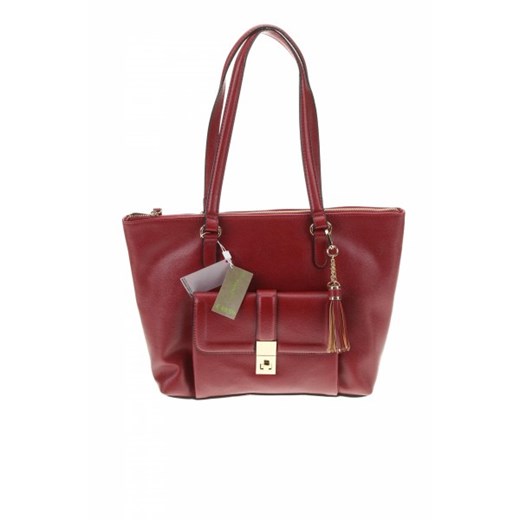 Czerwona shopper bag Caprisa duża na ramię elegancka 