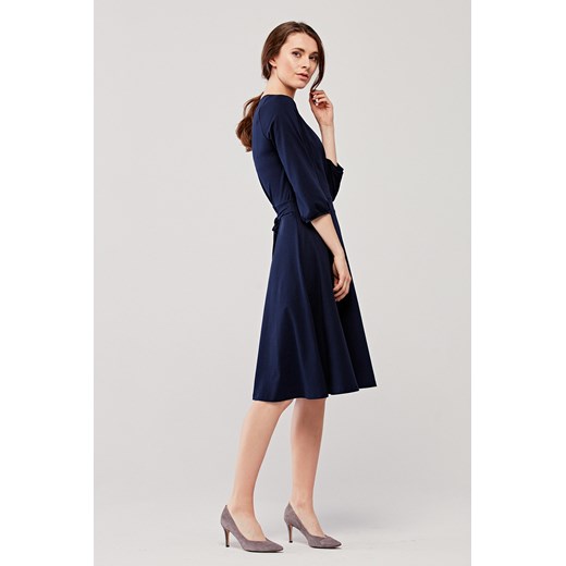 Sukienka Marie Zélie elegancka bez wzorów midi