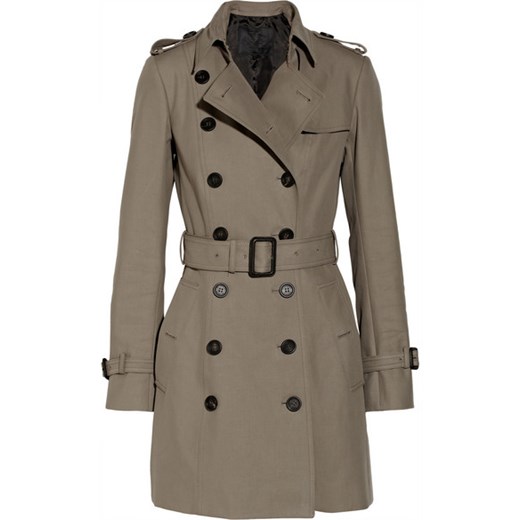 Mid-length cotton-gabardine trench coat