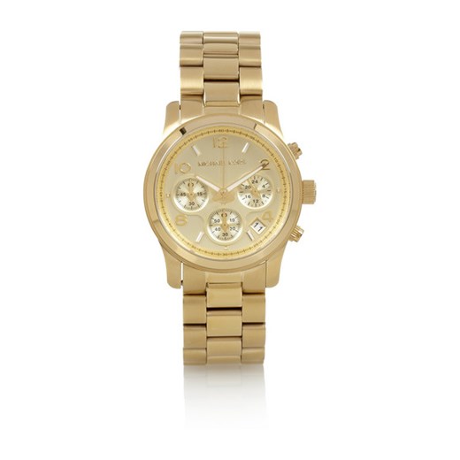 Gold-plated chronograph watch