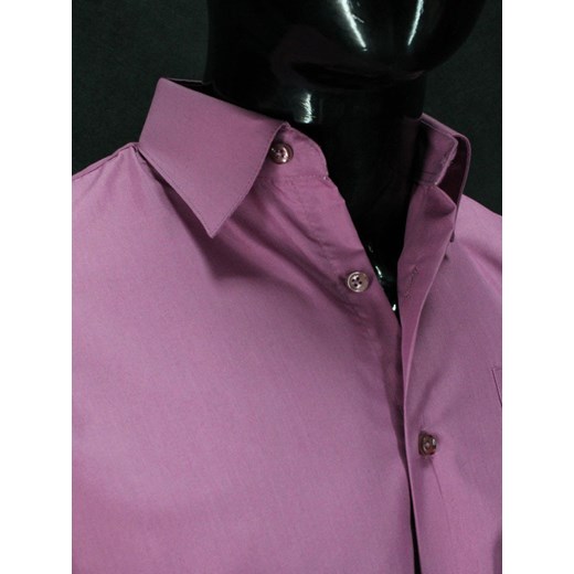 Fioletowa koszula męska z kieszonką - 100% bawełna koszule24-eu fioletowy bawełniane