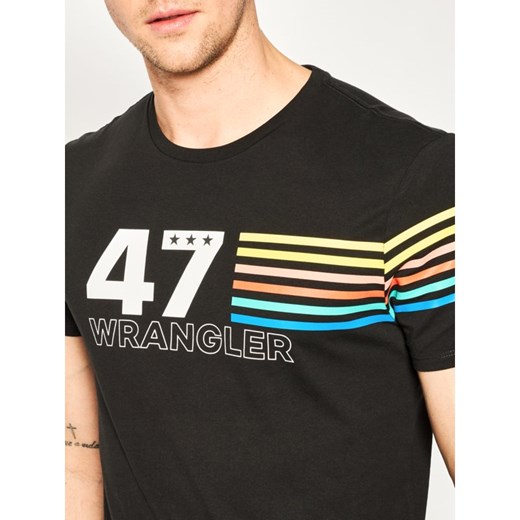 Wrangler T-Shirt Rainbow W7F1FKXV6 Czarny Regular Fit