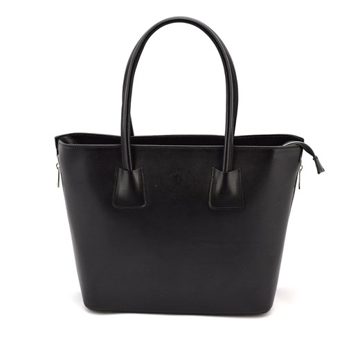 Shopper bag Vera Pelle elegancka na ramię bez dodatków 