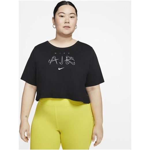 Bluzka damska Nike z krótkim rękawem sportowa z okrągłym dekoltem 