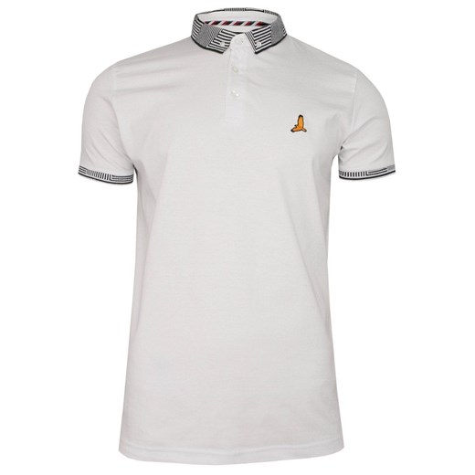 Biała Bawełniana Koszulka POLO -Brave Soul- Męska, Krótki Rękaw, z Kołnierzykiem, Sportowa TSBRSSS20GLOVERopticwhite ze sklepu JegoSzafa.pl w kategorii T-shirty męskie - zdjęcie 83970255