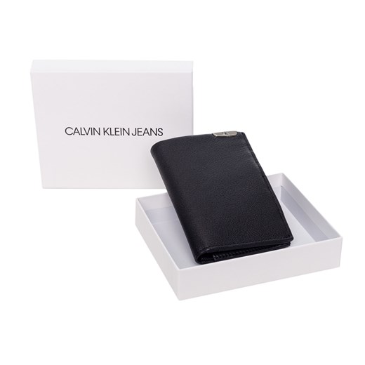 CALVIN KLEIN PORTFEL MĘSKI CKJ MICRO PEBBLE N/S TRIFOLD BLACK K50K505591 BDS Calvin Klein   messimo