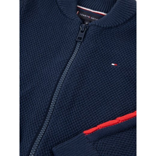 TOMMY HILFIGER Sweter Through Cable KB0KB05407 Granatowy Regular Fit