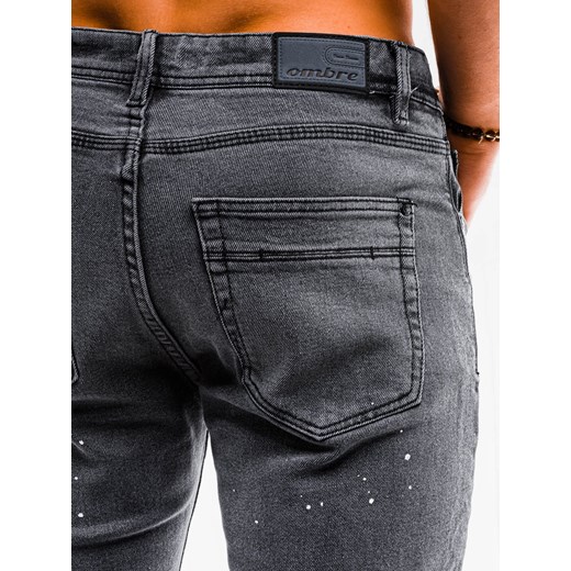Spodnie męskie jeansowe P890 - czarne Ombre  M 