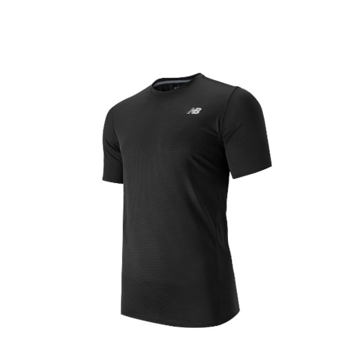 T-shirt męski czarny New Balance z krótkim rękawem sportowy 