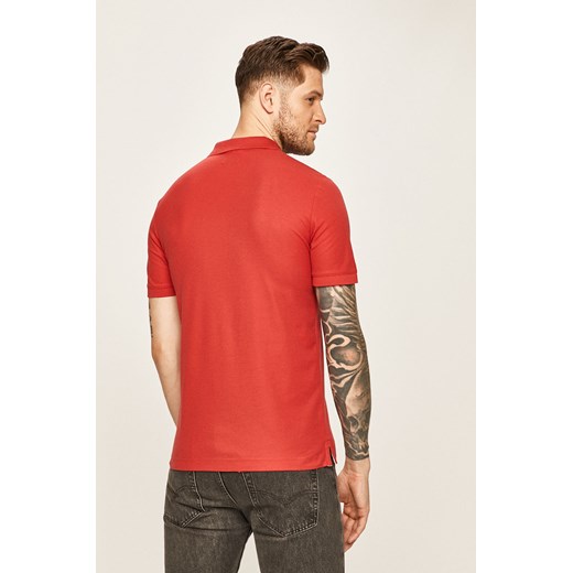 Czerwony t-shirt męski Calvin Klein z krótkim rękawem na wiosnę 