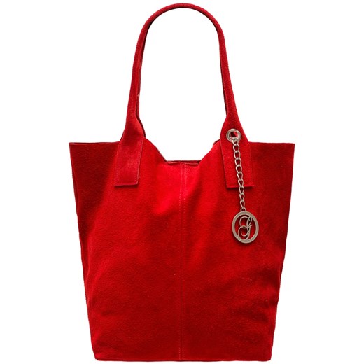Shopper bag Glamorous By Glam z zamszu na ramię duża na wakacje 