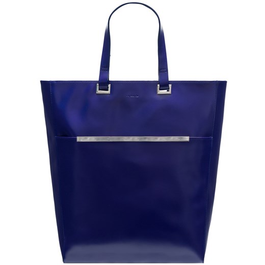 Damska skórzana torebka na ramię Guy Laroche Paris - niebieski