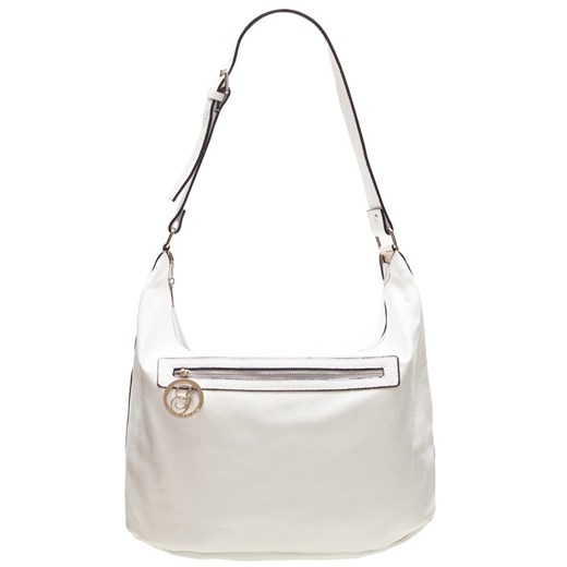 Shopper bag Glamorous By Glam ze skóry biała średnia 