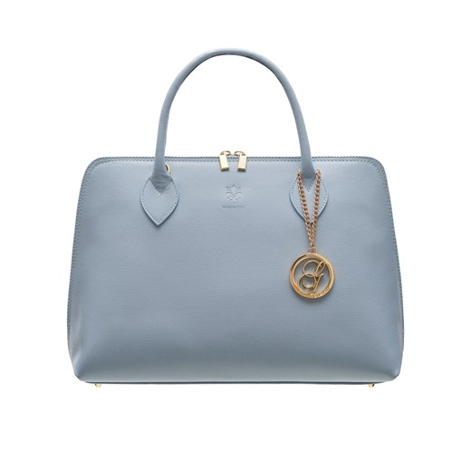 Damska skórzana torebka do ręki Glamorous by GLAM - niebieski