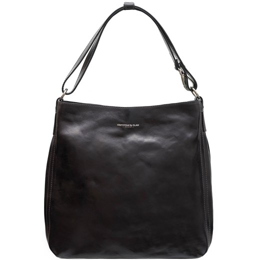 Czarna shopper bag Glamorous By Glam bez dodatków ze skóry duża na ramię 
