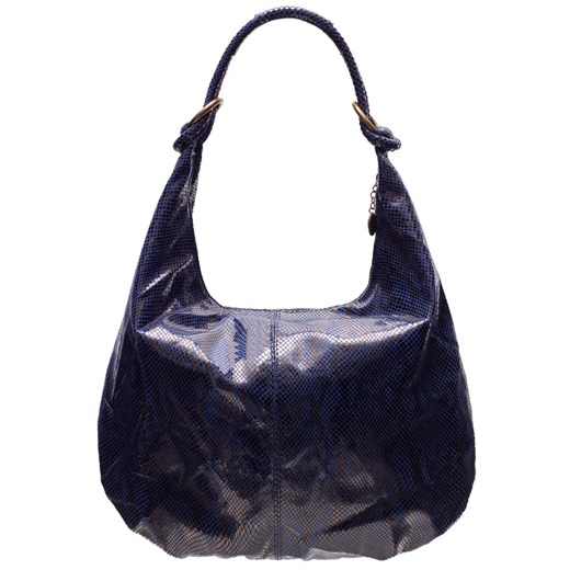 Shopper bag Glamorous By Glam średniej wielkości ze skóry lakierowana bez dodatków 
