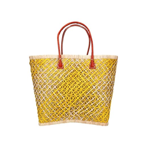 Żółta shopper bag Glamour 