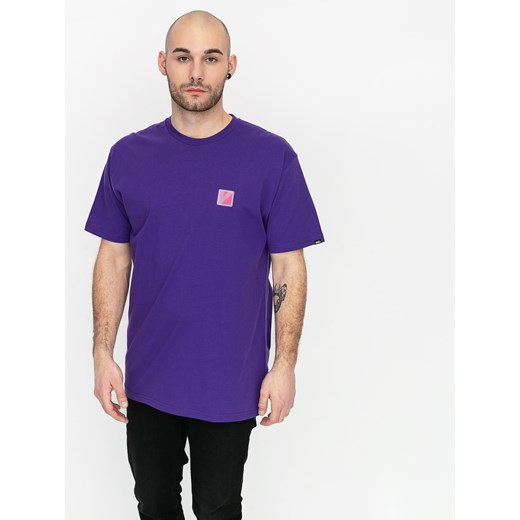 T-shirt męski fioletowy Vans z krótkimi rękawami 