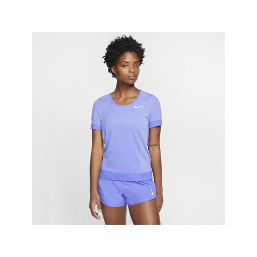 Damska koszulka z krótkim rękawem do biegania Nike Infinite - Niebieski  Nike XS Nike poland