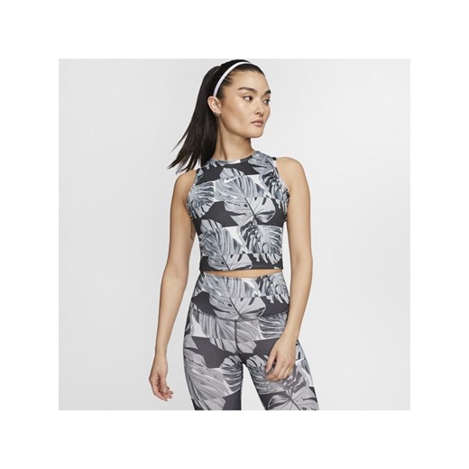Bluzka damska Nike z okrągłym dekoltem w abstrakcyjne wzory 