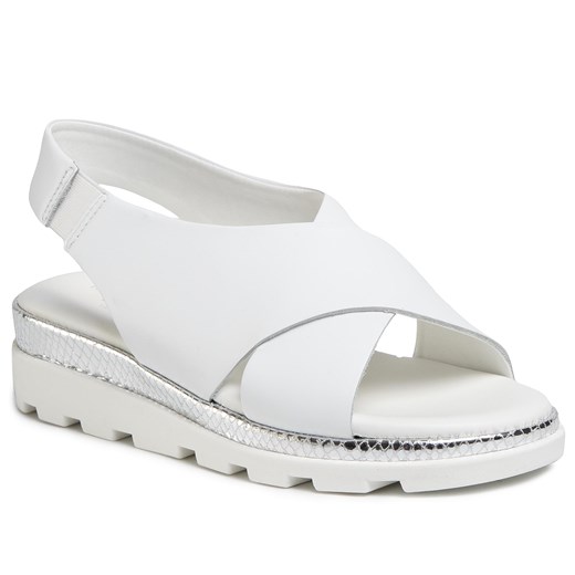 Białe sandały damskie The Flexx z tworzywa sztucznego casualowe 