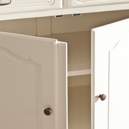 Komoda Dorothee 3 szuflady + 3 drzwi, white&natural, 151 × 45 × 91 cm