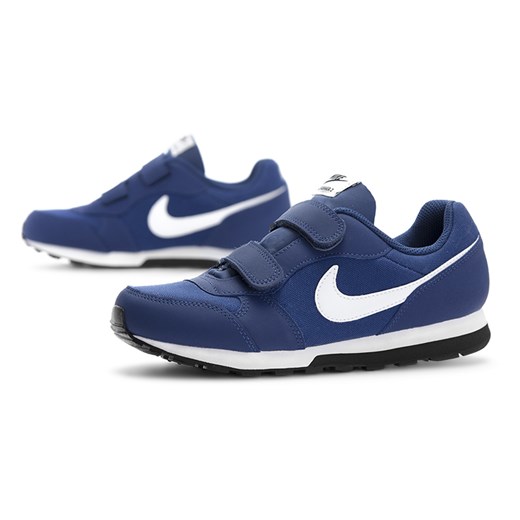 Nike buty sportowe dziecięce niebieskie na rzepy z zamszu 