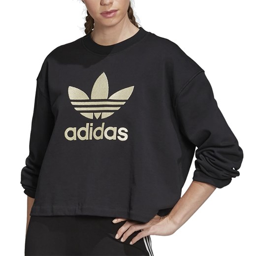 Bluza sportowa czarna Adidas z napisem 