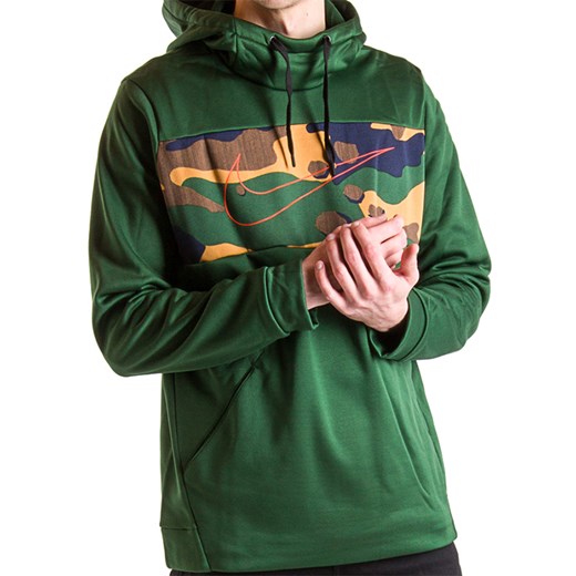 Bluza męska Nike sportowa zielona we wzór moro 