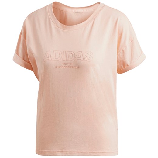 Bluzka sportowa różowa Adidas bawełniana 