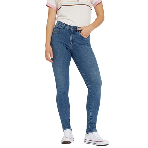 Wrangler jeansy damskie bez wzorów w miejskim stylu 