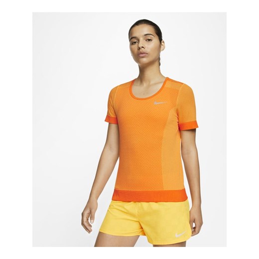 Damska koszulka z krótkim rękawem do biegania Nike Infinite - Pomarańczowy  Nike S Nike poland