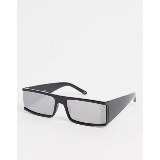 Dusk To Dawn – Czarne kwadratowe okulary przeciwsłoneczne retro z lustrzanymi szkłami-Czarny Dusk To Dawn  No Size Asos Poland