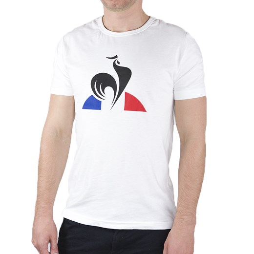 T-shirt męski wielokolorowy Le Coq Sportif w nadruki 