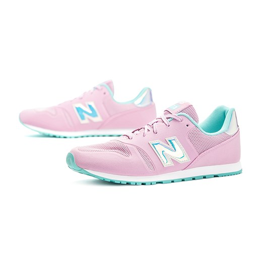 Buty sportowe dziecięce różowe New Balance zamszowe wiązane 