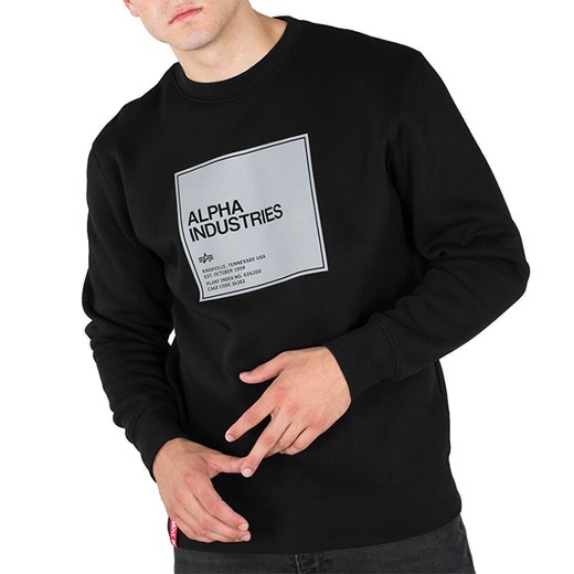 Bluza sportowa Alpha Industries z napisami z bawełny 